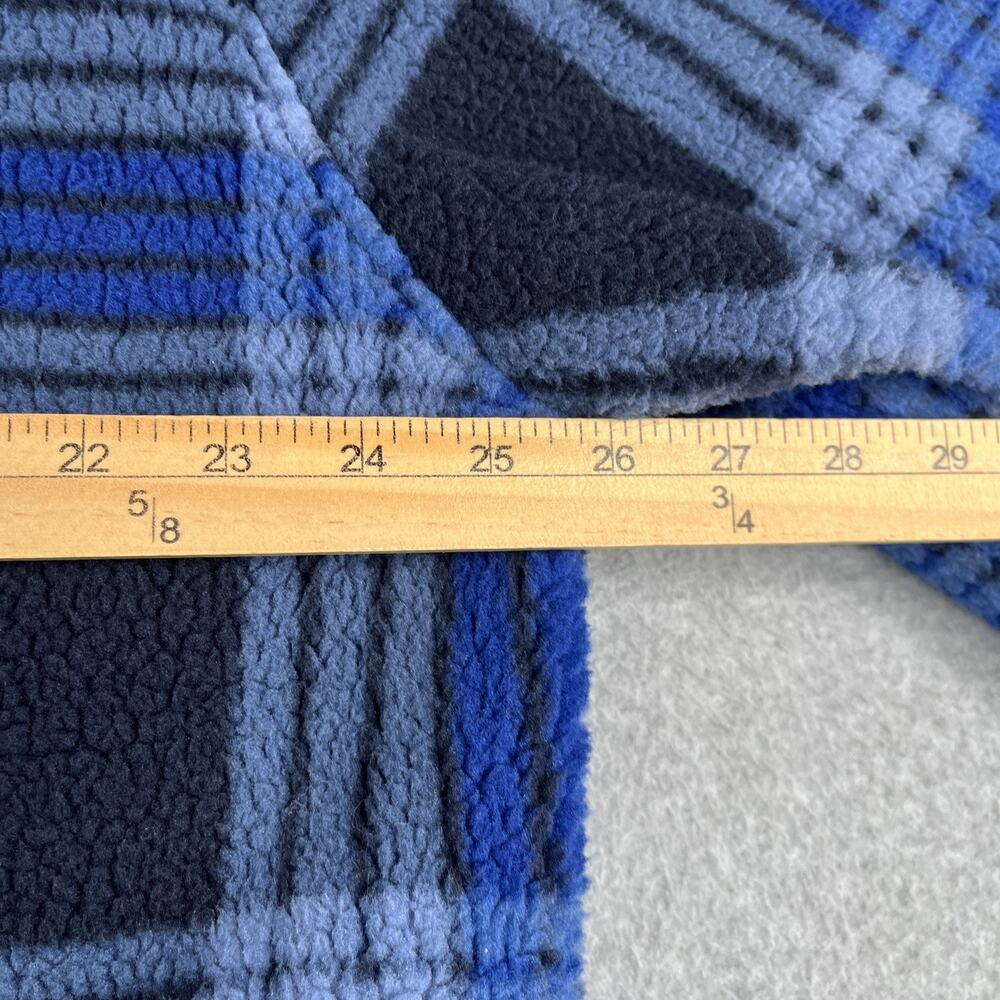 Quiksilver Sherpa Full Zip Sweatshirt Jacket Mens L Blue Plaid Warm Pockets New - Picture 10 of 14